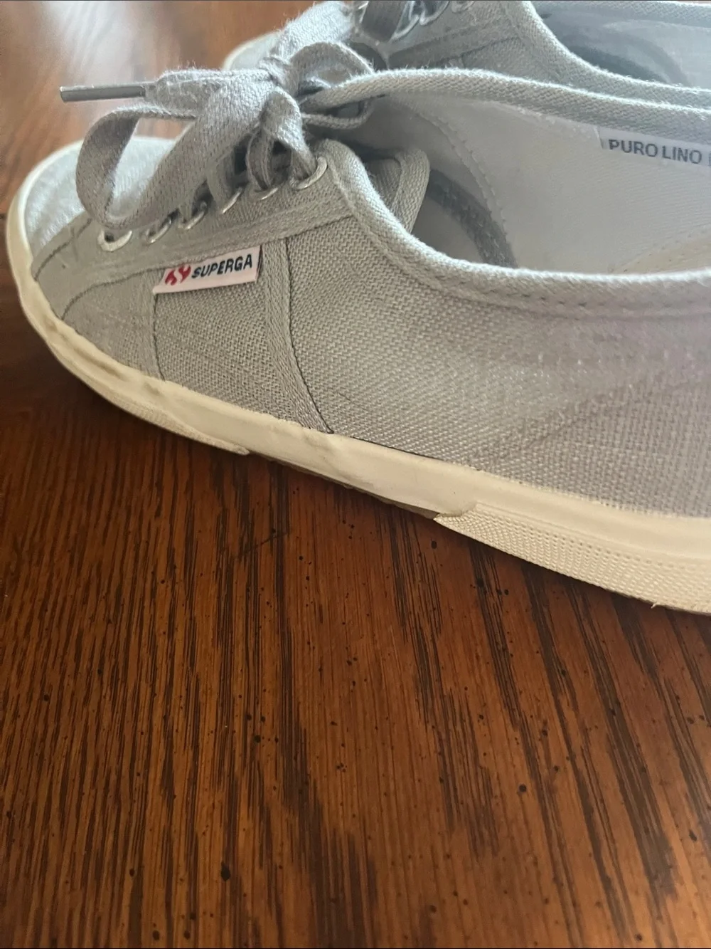 Superga Light Gray Canvas Low-Top Sneakers